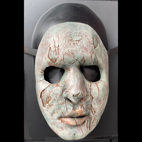 Cracked Latex Mask Brown-in stock