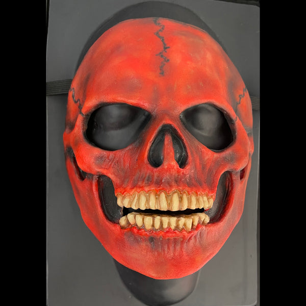 Skull Latex Mask Red-in stock
